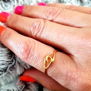 Delicate Evil Eye Ring
